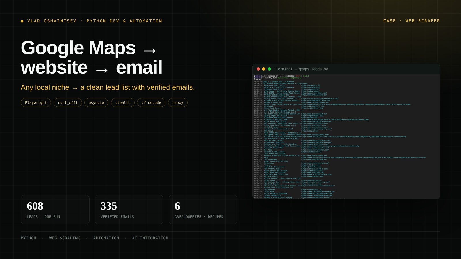 Google Maps lead scraper